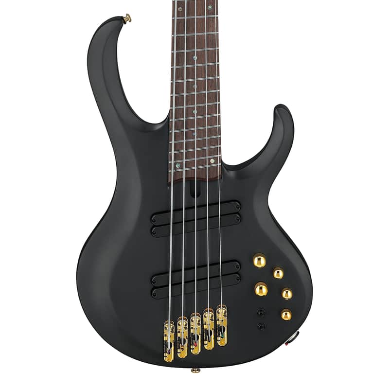 Used Ibanez BTB605LM BTB Bass Workshop 5-String MS Bass Guitar - Black Flat image 1