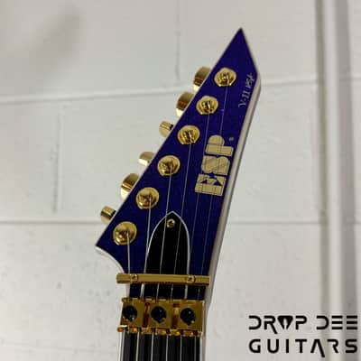 ESP USA V-II FR Electric Guitar w/ Case - Purple Sparkle image 11