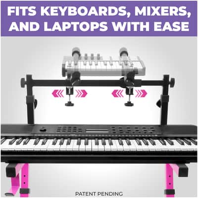 Liquid Stands 2 Tier Keyboard Stand Attachment (Arms Only) Extender for Square Tube Z-Style Stands image 5