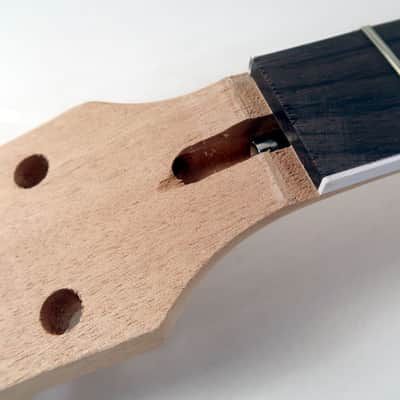 Select Stock Flame Top Mahogany Body + Trap Inlay Mahogany Neck RAW DIY Custom Ready BLEM image 18