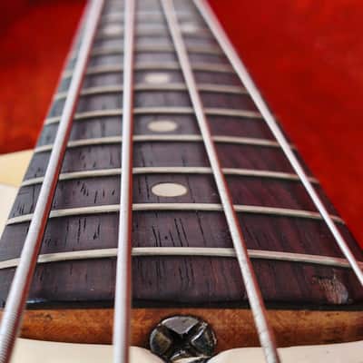 Fender Jazz Bass 1965 Refinish Olympic White ALL ORIGINAL PARTS image 11