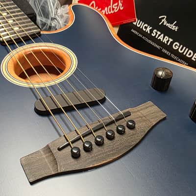 Fender American Acoustasonic Telecaster BRAND NEW Steel Blue Mahogany Body Spruce Top Semi-Hollow Body USA Fishman Piezo Noiseless Pickup Acoustic-Electric Guitar image 3