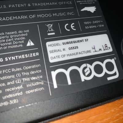 Moog Subsequent 37 Analog Synth 2017 - Black - With ATA Case and DeckSaver Cover image 2