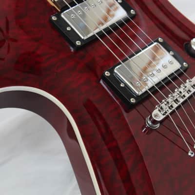 B.C. Rich Mockingbird Masterpiece Electric Guitar Dragon's Blood Red Quilt Finish + Hard Case image 7
