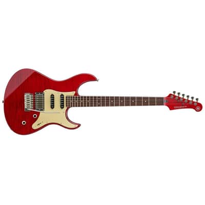 Yamaha Pacifica 6-String, Right-Handed Electric Guitar with Solid Alder Body, Flamed Maple Top, Maple Neck, Rosewood Fingerboard, and Gloss Finish (Fired Red) image 3