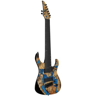Legator Ninja X8F Multi-Scale 8-String Guitar, Caribbean Blue, with Gig Bag image 2