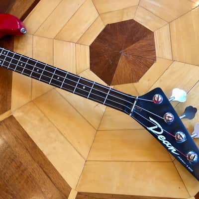 VINTAGE Dean Jammer III Red Bass Guitar, 1980s, Made In Korea, 34" Scale, 2 Pu's image 4