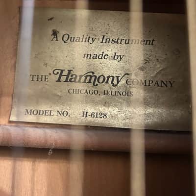 Harmony H-6128 1970s - Natural (Strung Lefty) image 3