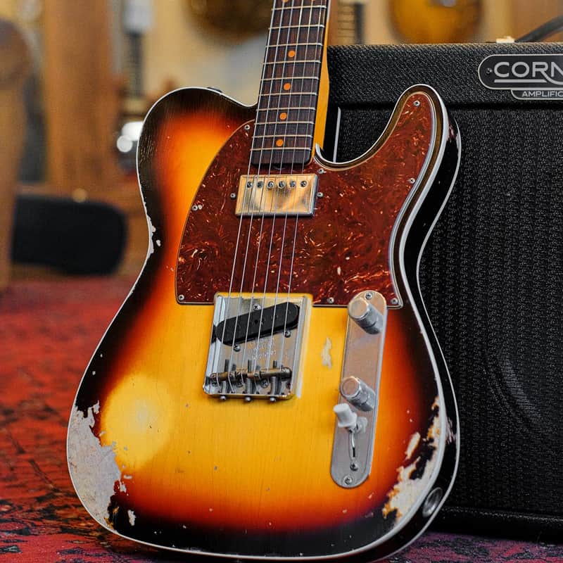 Fender Custom Shop Limited Edition Reverse '60s Tele Custom Heavy Relic 3 Tone Sunburst #R125901 image 1