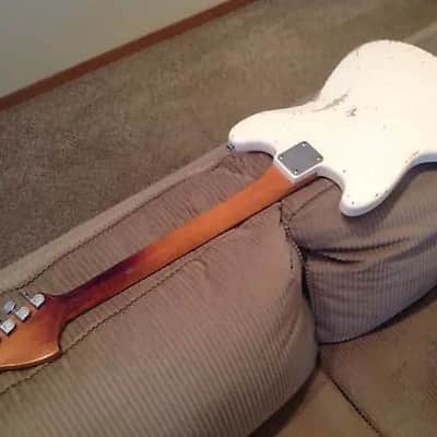 Luthiers Vault Custom Shop Carbonita Mustang Partscaster Relic - Flat Worn White image 9