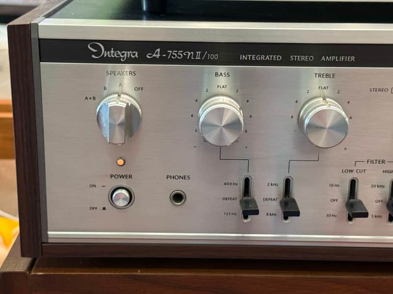 70's ONKYO Integra A-755nII/100 ステレオアンプ Onkyo Integra A755nII/100 Integrated Amp - EXCELLENT condition