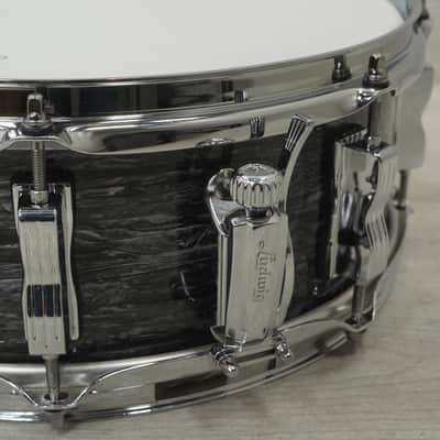 Ludwig 14x5 Legacy Mahogany Jazz Festival Wood Snare Drum - Black Oyster Pearl image 2