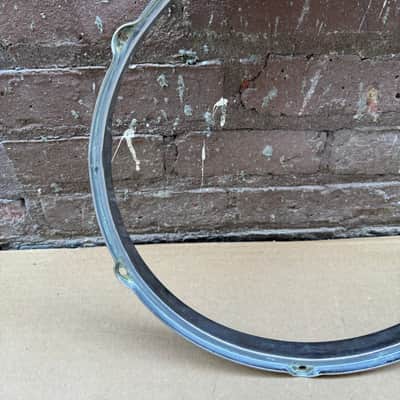 Unbranded 13" 6-Lug Snare Side (Bottom) Drum Hoop Rim Chrome Steel - No Snare Cord Slots image 6