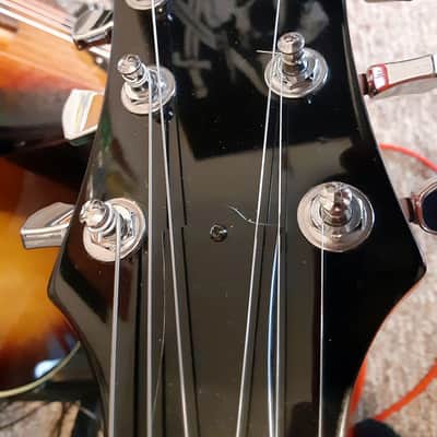 DeArmond M66 Bluesbird Fiesta Red Tommy Emmanuel Sig. w/ gig bag by Guitars For Vets image 7