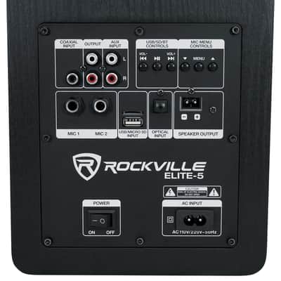 2 Rockville ELITE-5B V3 Black 800w Home Audio 5.25" Bluetooth Bookshelf Speakers image 10