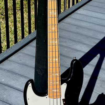 Fender Jazz Bass 1974 - rare & groovy "Left Handed" Jazz in Black w/Maple Neck ! image 9