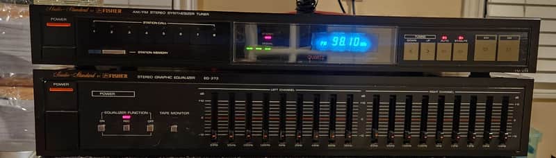 Fisher Fisher EQ-273/ FM273 is a vintage AM/FM tuner and EQ 80s  - Black image 1