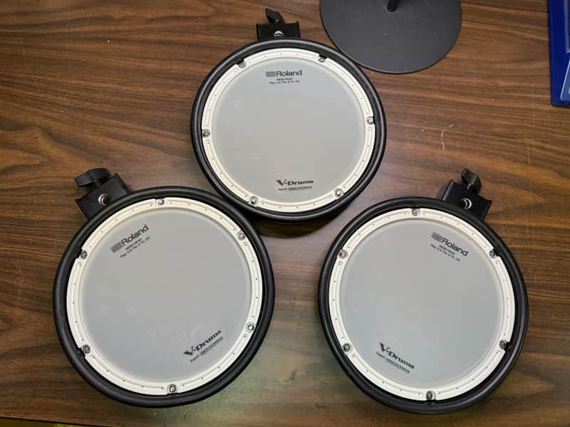 Roland PDX-8 Dual Trigger Mesh Head V-Drum Pad 3 Pack - E5P5430 - Roland OEM image 1