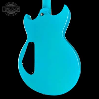 Used Reverend Manta Ray HB Turquoise Flame w/Gator Transit Bag TSU24812 image 8