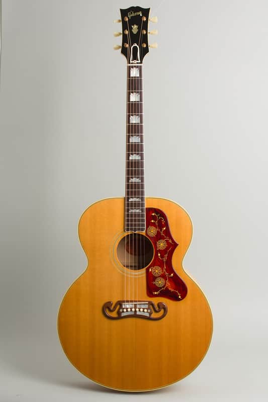 Gibson  J-200N Flat Top Acoustic Guitar (1958), ser. #A-27247, original brown hard shell case. image 1