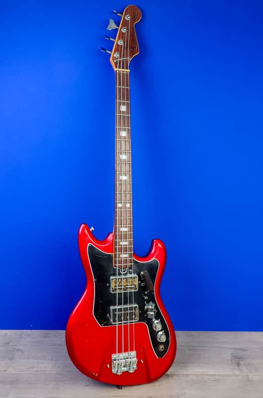 Teisco Spectrum EB-120 1960s Bass - Candy Apple Red image 1