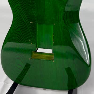 ESP Vintage Plus Strat Style Electric Guitar Body MIJ Japan 1990’s - Trans Green image 11