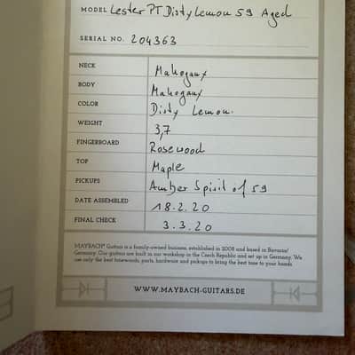 Maybach Lester PT Dirty Lemon 59 Aged 2020 image 11