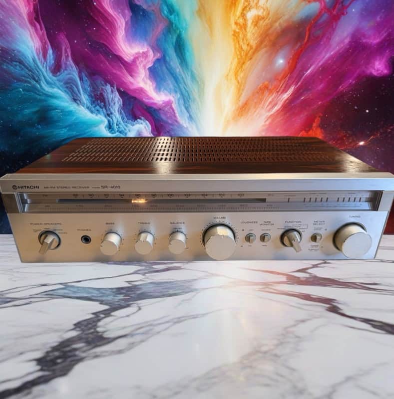 HITACHI Stereo Receiver SR-4010 Class G AMP Radio Vintage 55WPC Serviced RARE🔥 image 1