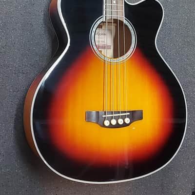 Takamine GB72CE BSB G Series Jumbo Cutaway Acoustic/Electric Bass 2010s - Gloss Brown Sunburst with Flame Maple Back and Sides image 2