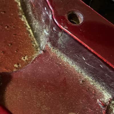 1984 Kramer USA Pacer Deluxe C Series Plate Candy Apple Red Guitar Body Floyd Ready image 7