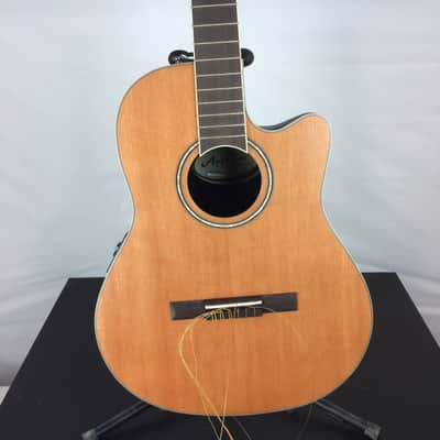 Ovation Applause Balladeer Acoustic-Electric Classical Guitar, Natural Cedar image 7