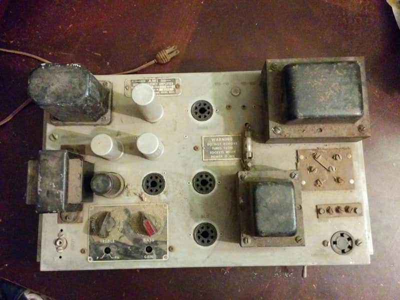 AMI Model A AA Tube Audio Frequency Amplifier 6L6 Mono Jukebox 1946 Steel image 1