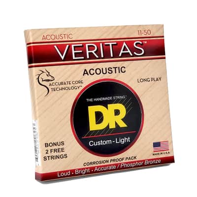 DR VTA-11 Veritas Coated Core Phosphor Bronze Acoustic Guitar Strings 11-50 - Acustic Guitar Strings image 3