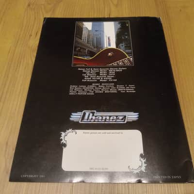 Vintage 1982 Ibanez "Full and Semi Acoustic Electric Guitars" Catalog! Rare, Original Case Candy, Paperwork! image 7