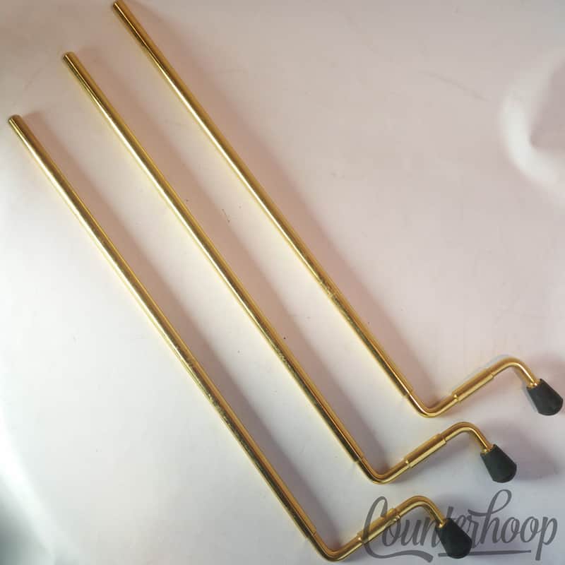 *DW 24K Karat Gold Plated Floor Tom Drum Legs 3x Set 22" for 14,16,18"Collectors image 1