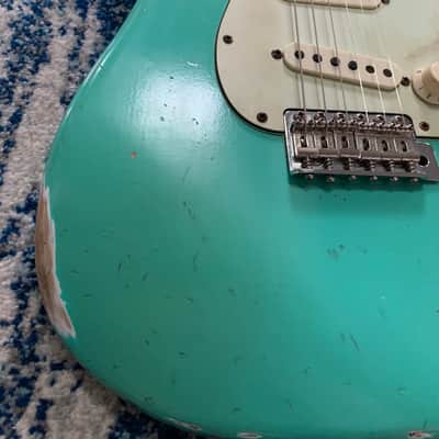 Rocketfire S-style Guitar Surf green image 7