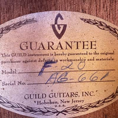 Guild F-20 Troubadour 1966 - Sunburst image 16
