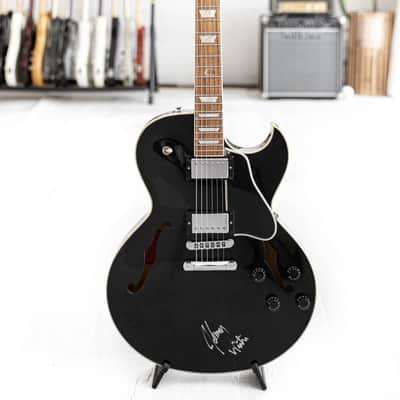 2012 Gibson ES-137 Classic in Black. Signed by Johnny Winter image 1