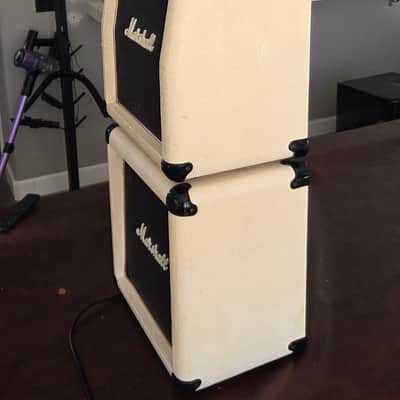 1987 Marshall Lead 12 Micro/Mini Stack • Model 3005 • Limited Edition White/Gold • UK image 2