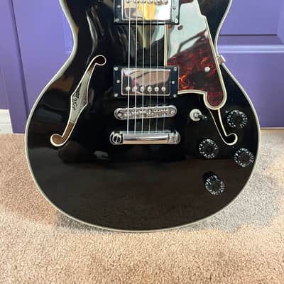 D'Angelico D'Angelico Premier Mini DC Electric Guitar Black - LOWEST PRICE ON REVERB - JUST $525 + ZERO SHIPPING image 5