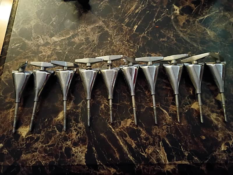 Remo Quadra Bass Drum Tension Rods and claws 80s image 1