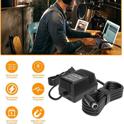 18V AC Power Supply Mini 3 Pin Din for Behringer XENYX (502, 802, 1002),PSV3UL, MXVL3 MX602A, UB502, UB802, UB1002, Q502USB, Q802USB, Q1002USB,Eurorack Mixers (FX-18B-MP3) image 3