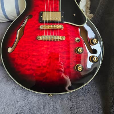 Ibanez AM93-TRS Artcore Expressionist 2013 - 2015 - Transparent Red Sunburst image 1