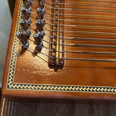 Orthey Custom 21-Key Autoharp Cherry Finish w/ Pickup and Gig Bag image 5