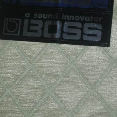 never used genuine BOSS sticker sheet (1 sheet has 2 stickers) 1) BOSS a sound innovator - colors Silver, Blue, Black Silver & 2) BOSS a sound innovator - colors Silver & Black (specifically from 1988), was orig paired w/ a DC3 Japan (pedal NOT included) image 16