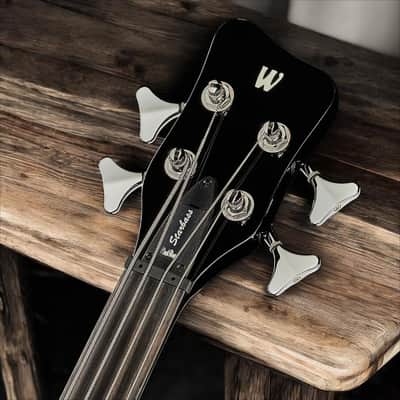 Warwick RockBass Star Bass, 4-String, Fretless - Solid Black High Polish image 7