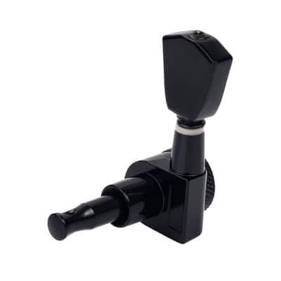 3L3R Guitar Locking Tuning Pegs 16:1 Ratio Sealed Guitar String Tuning Keys Machines 45 Degree Fixing Tag for Les Paul LP SG Electric Acoustic Guitar 6Pcs JT/ZSJXQ-03 Black Tulip Button image 8