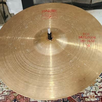 VINTAGE! Paiste 2002 Series Medium Hi-Hats 14" B20 Bronze 1973-79 Switzerland image 7