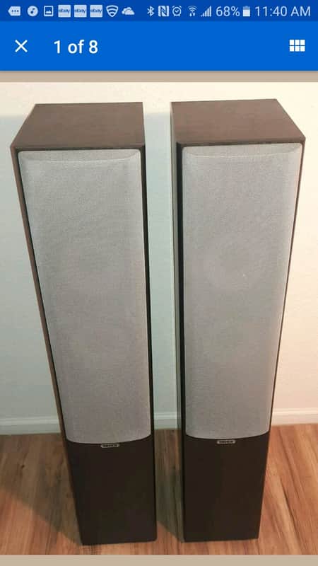 Tannoy MX4 dark oak floor standing audiophile bi-polar speakers~Pair! EUC MX-4  Dark Oak image 1