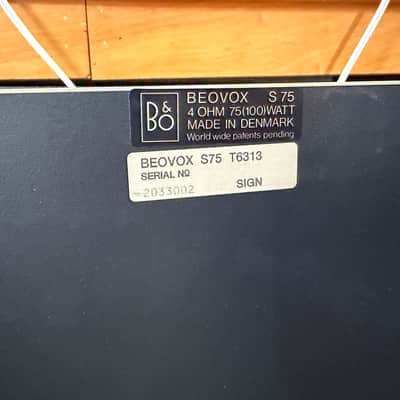 Vintage Bang & Olufsen Beovox S75 Type 6313 Rosewood Speakers; Tested SEE VIDEO image 11
